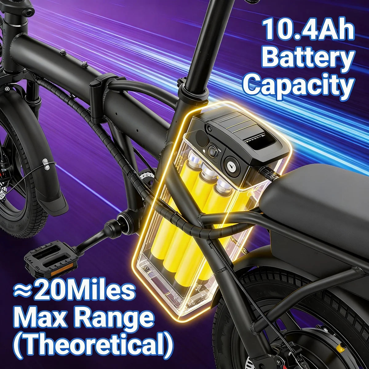 HEZZO T5 Folding Electric Bike For Adults 48V 350W