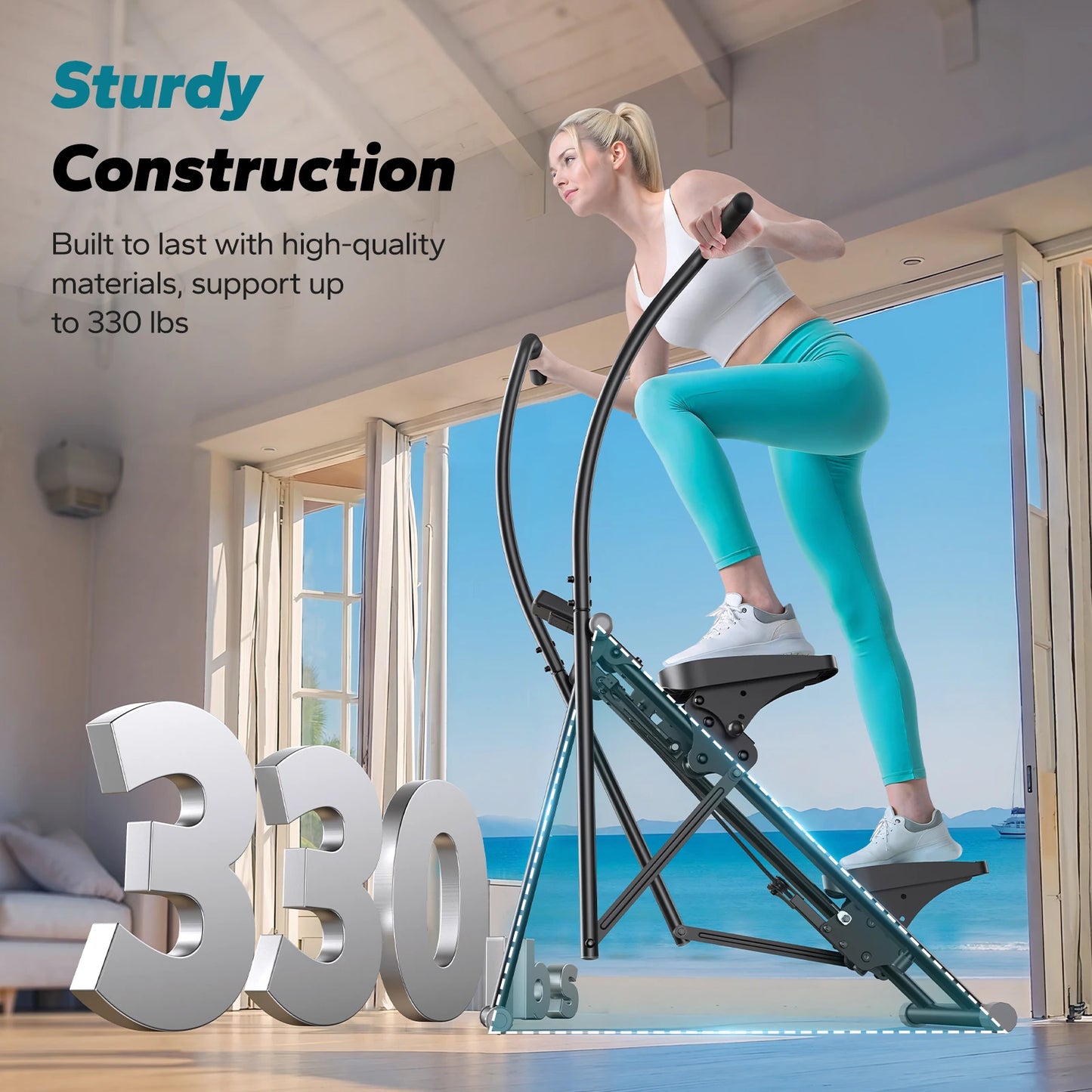 MERACH Stair Stepper Home Gym Full Body Climber Compact Folding
