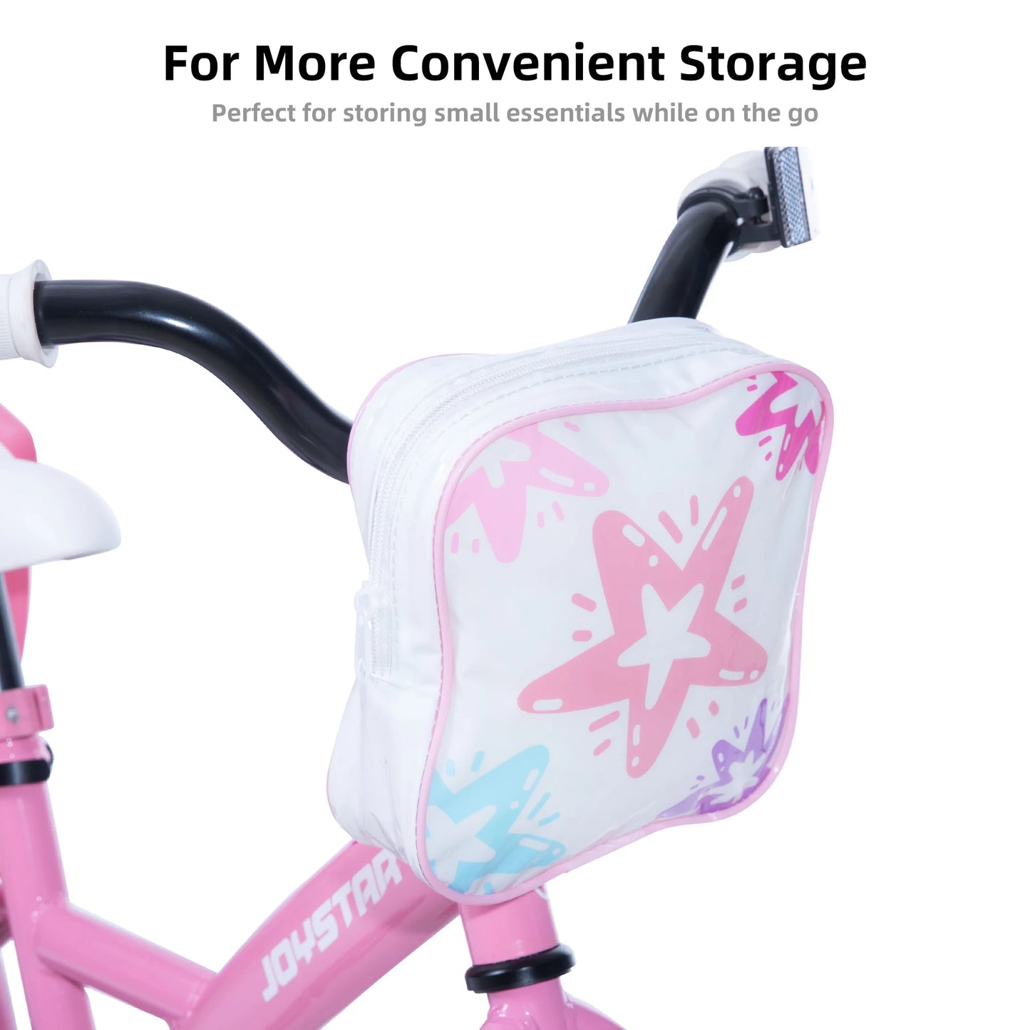 Joystar Girls Bike With Training Wheels Doll Seat And Basket
