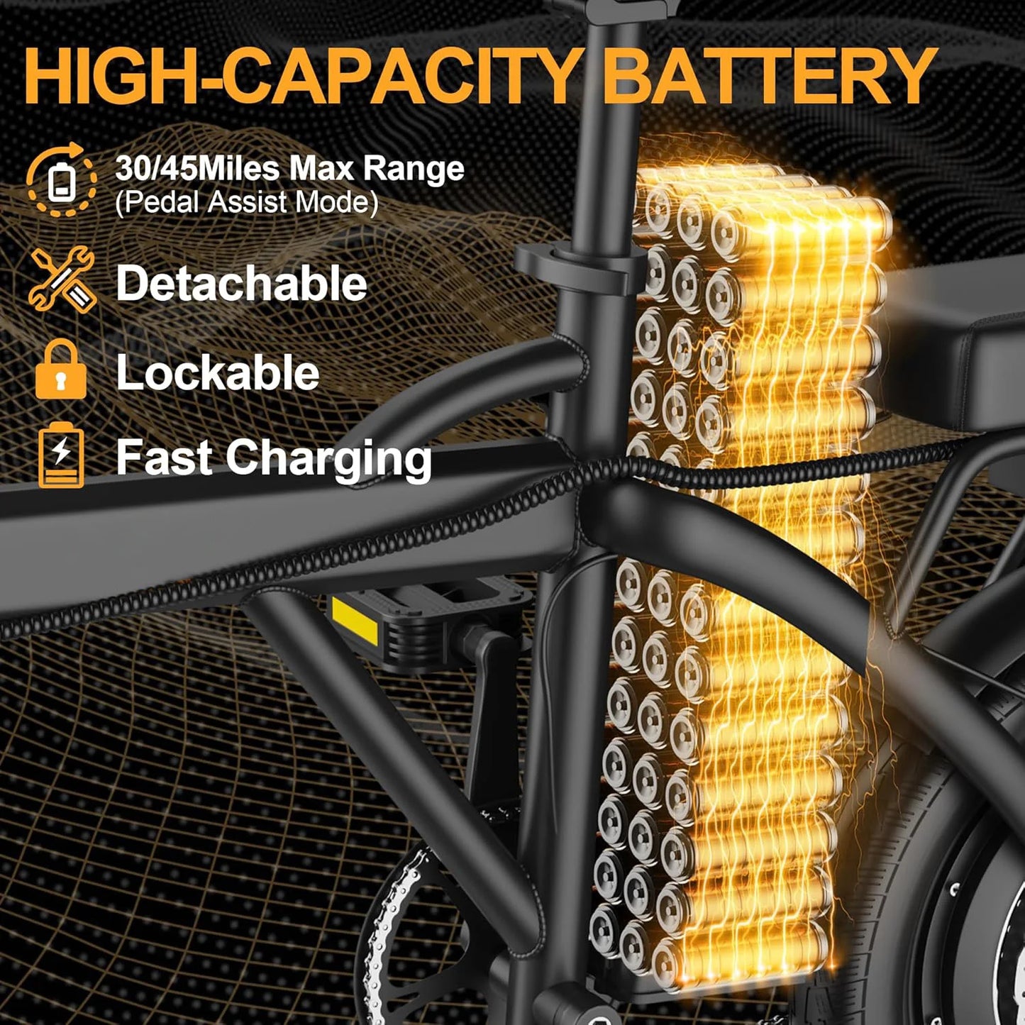 Ladped Foldable Electric Bike 500W 48V Two Seat Adults