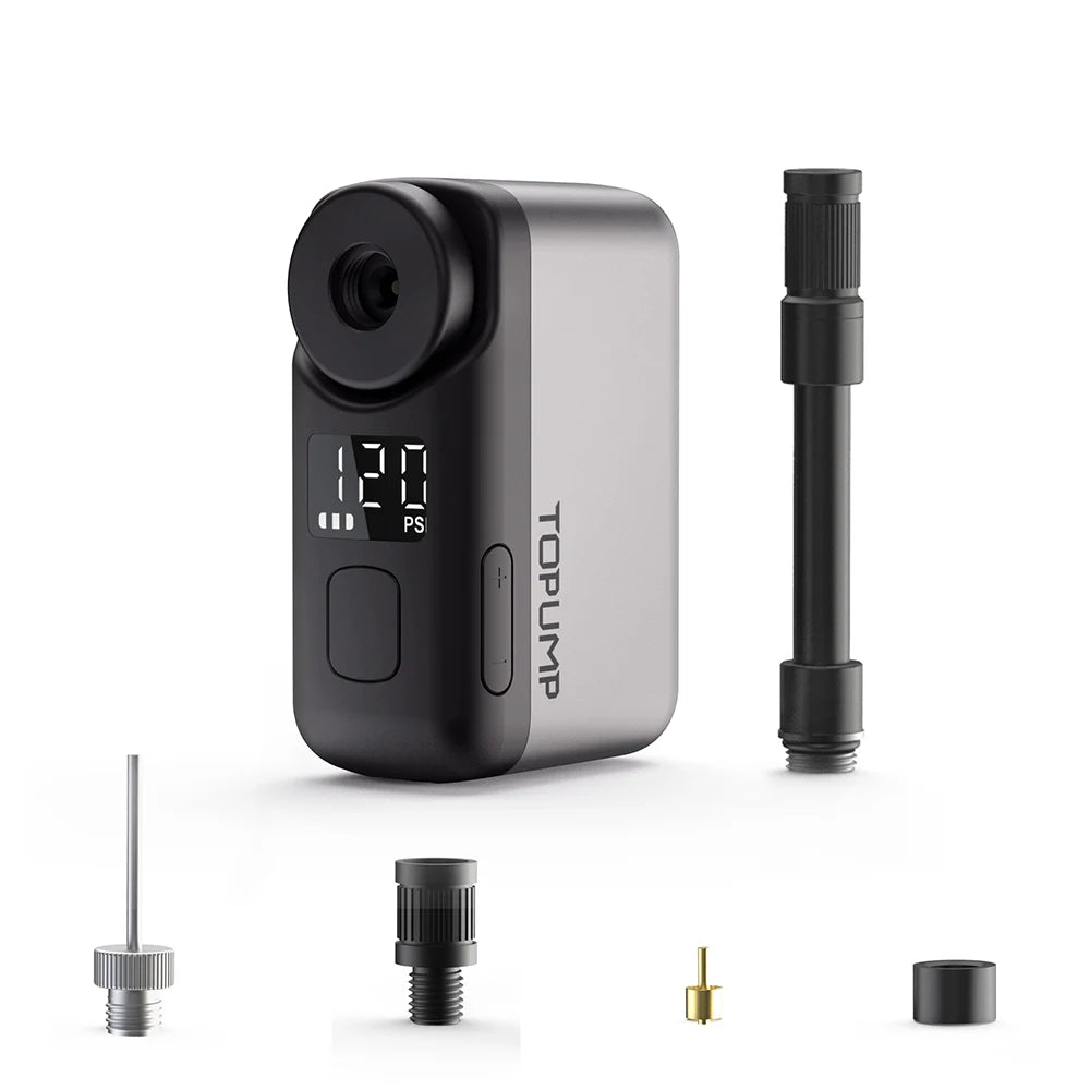Topump TB2 Pro Electric Mini Portable Cordless Bike Tire Pump With Display