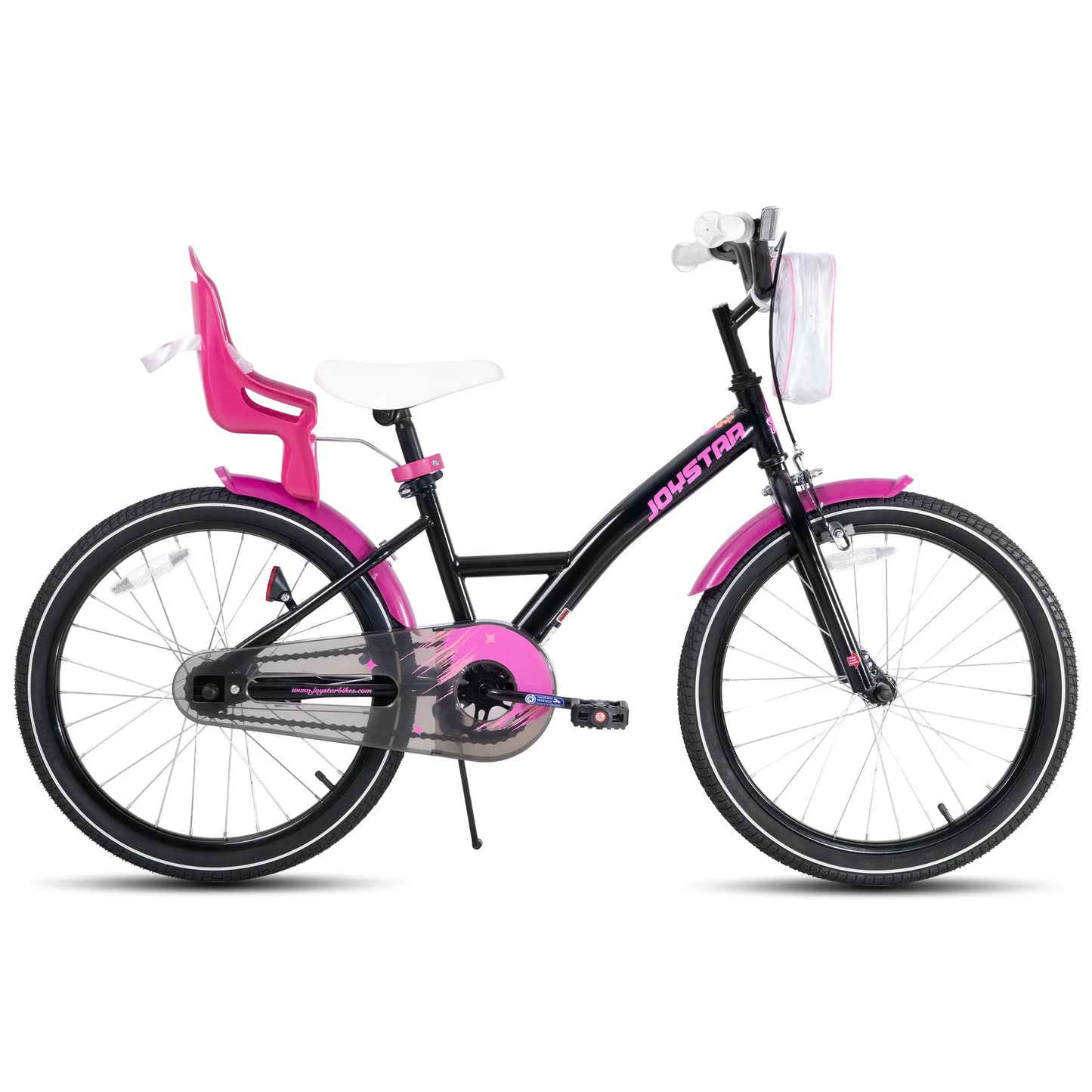 Joystar Girls Bike With Training Wheels Doll Seat And Basket