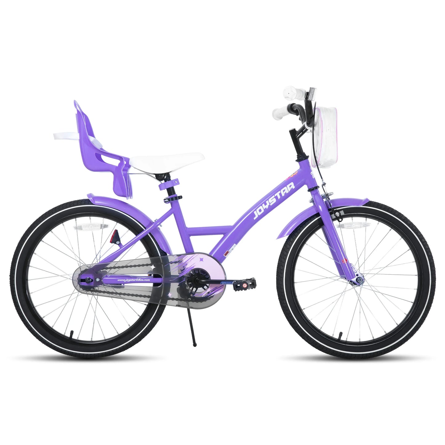 Joystar Girls Bike With Training Wheels Doll Seat And Basket