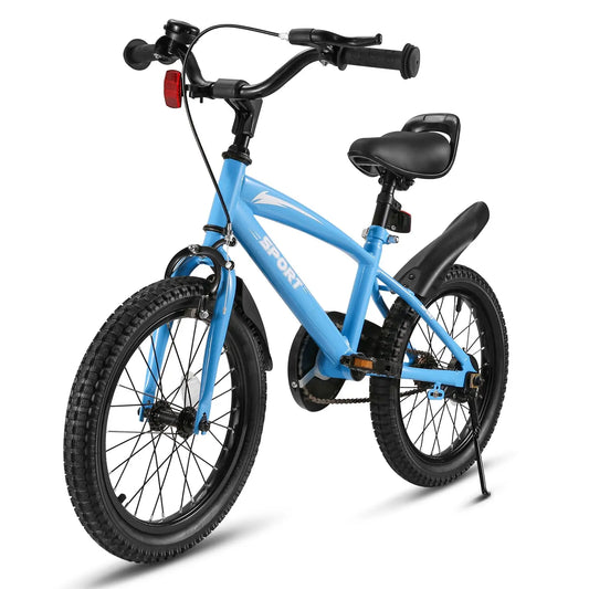 Unisex Kids Bicycle With Training Wheels And Dual Handbrake