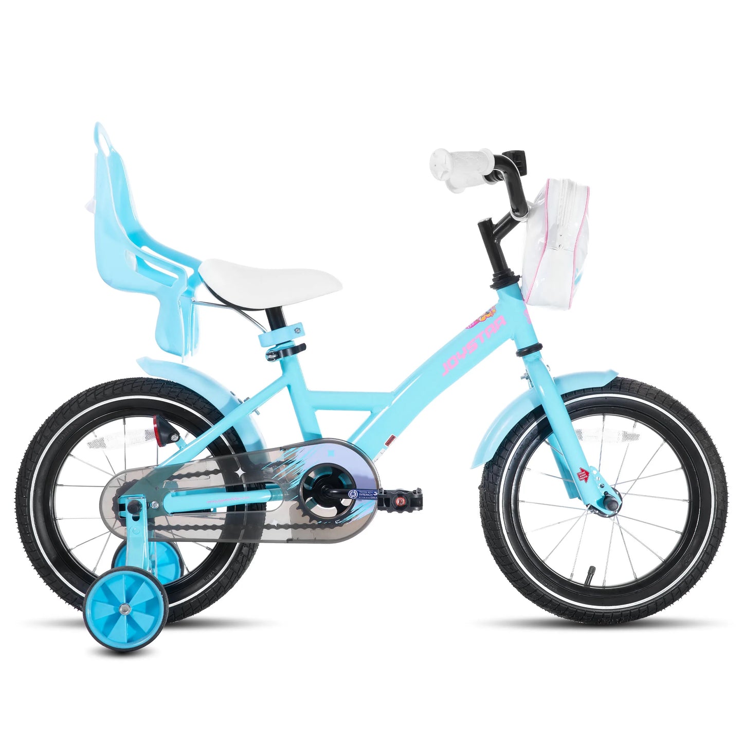 Joystar Girls Bike With Training Wheels Doll Seat And Basket