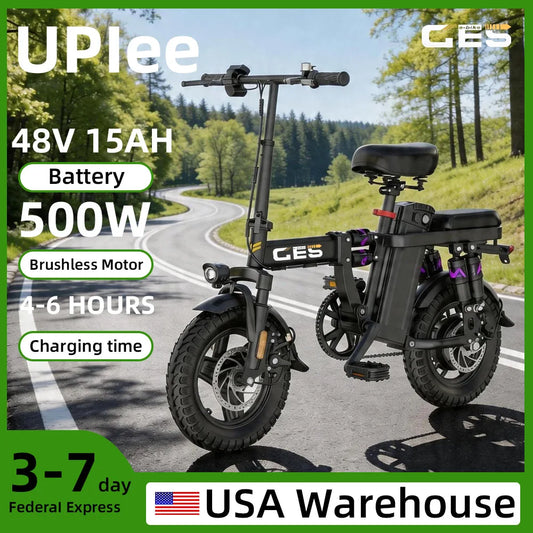 UPlee GE5 Electric Bike 500W Peak Motor 48V 15Ah Battery
