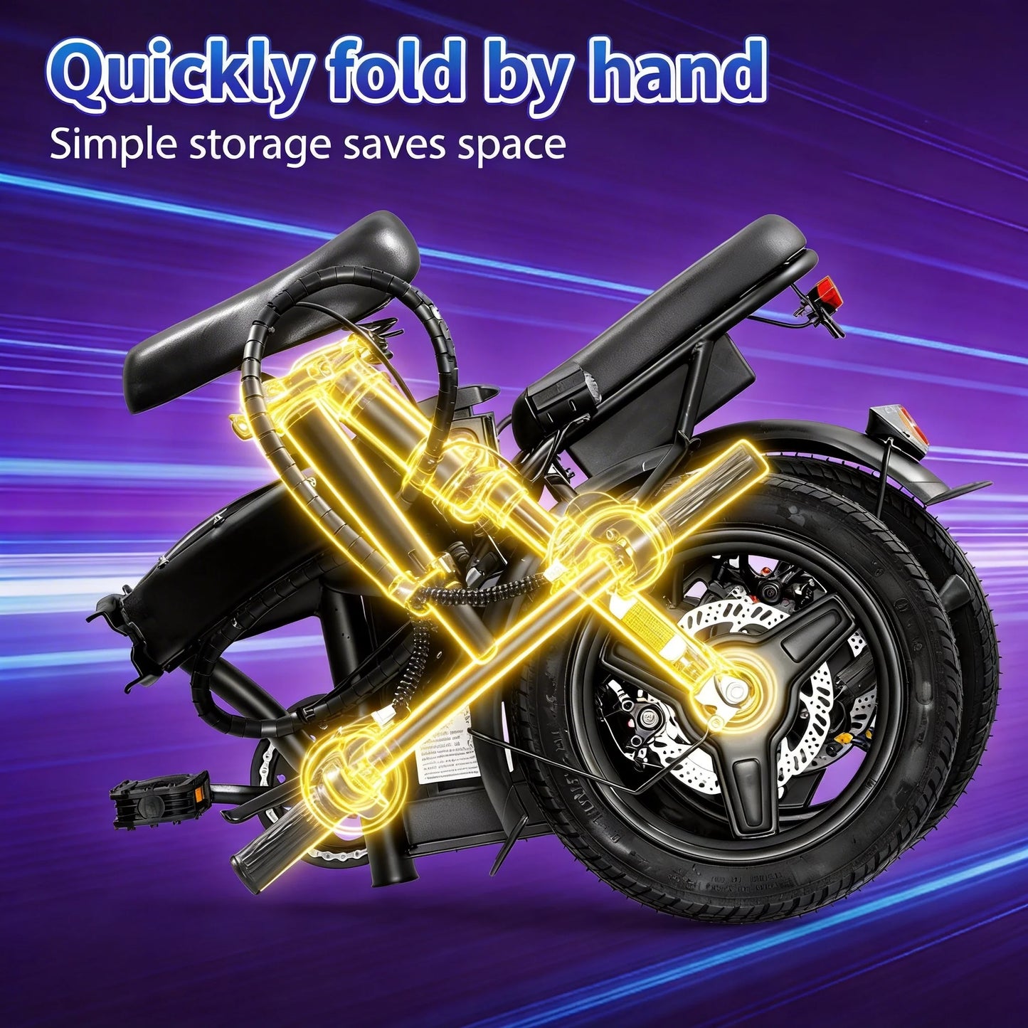 HEZZO T5 Folding Electric Bike For Adults 48V 350W