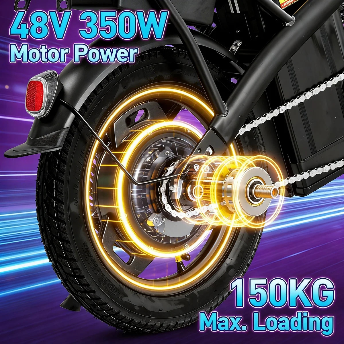 HEZZO T5 Folding Electric Bike For Adults 48V 350W